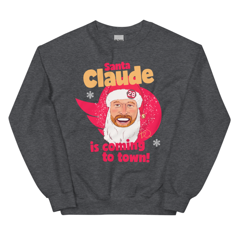 Santa Claude Is Coming To Town Unisex Sweatshirt // Claude Giroux - Image 3