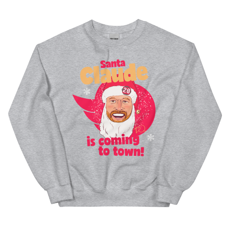 Santa Claude Is Coming To Town Unisex Sweatshirt // Claude Giroux - Image 4